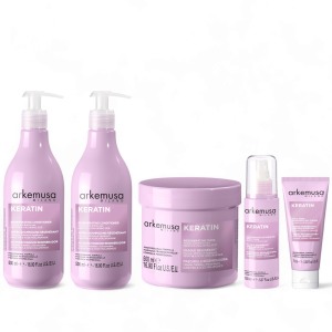 ARKEMUSA KIT KERATIN REGENERATING-SHAMPOO&CONDITIONER&MASK&SERUM&CREM-اركيموزا كت كيراتين رجنيريتينك-شامبو&بلسم&ماسك&سيروم&كريم