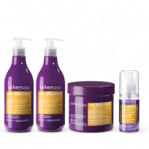 ARKEMUSA KIT NO YELLOW ANTI-YELLOW-SHAMPOO&CONDITIONER&MASK&SIRUM-اركيموزا كت نو يلو انتي يلو -شامبو &بلسم &ماسك&سيروم